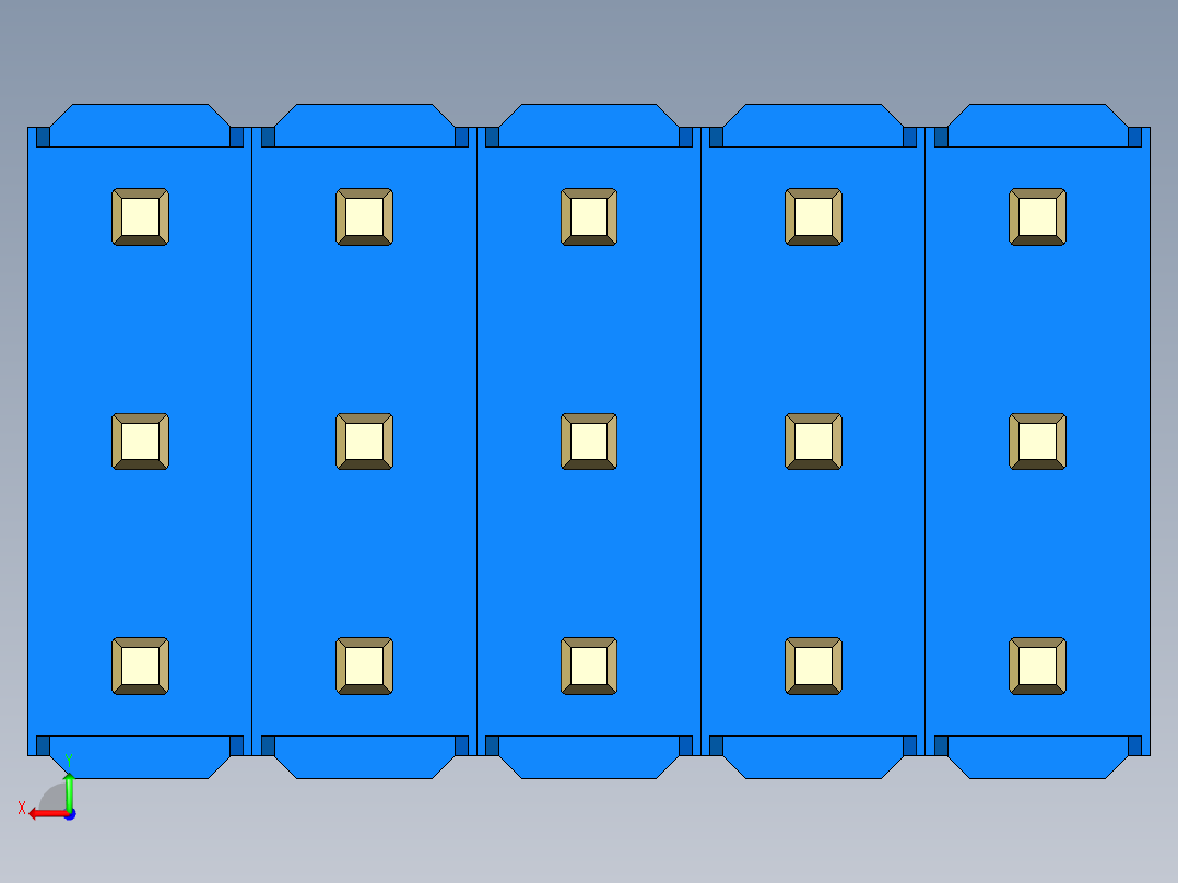彩色公头100mil（2.54mm）系列-DS1021_blue_3x05p_100mil_Type1_rev1.0后视图
