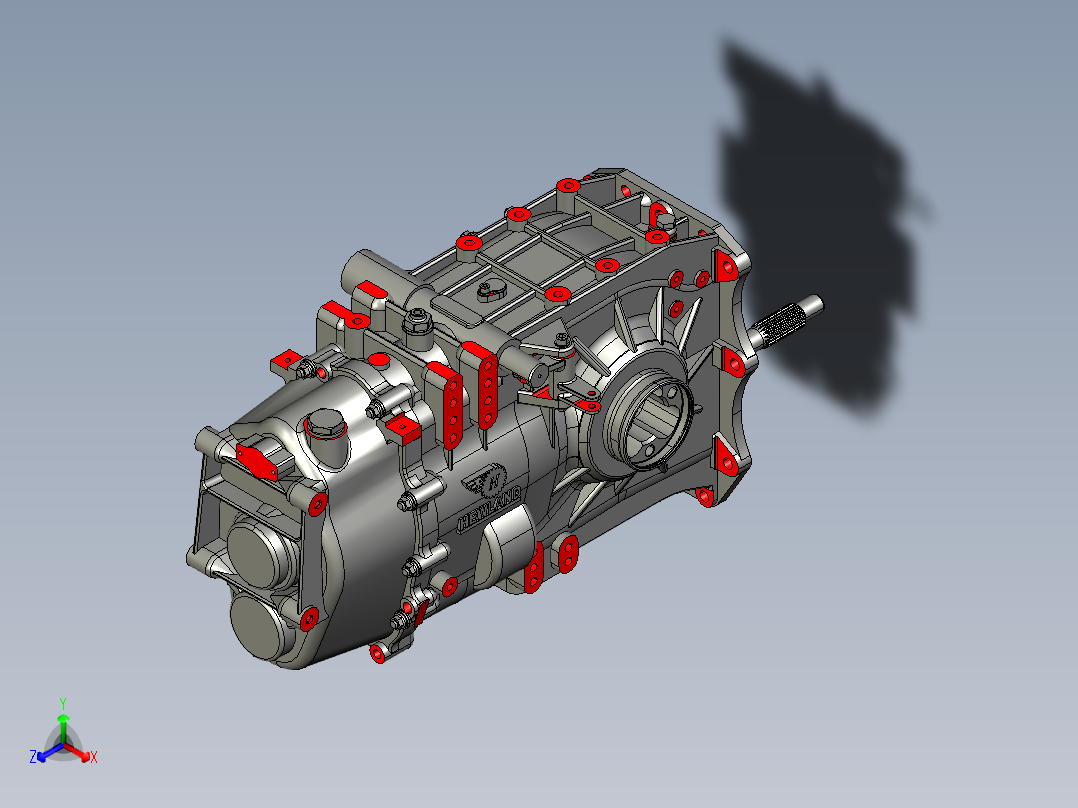 自动换档模式的手动变速箱(仅外形正等轴测图