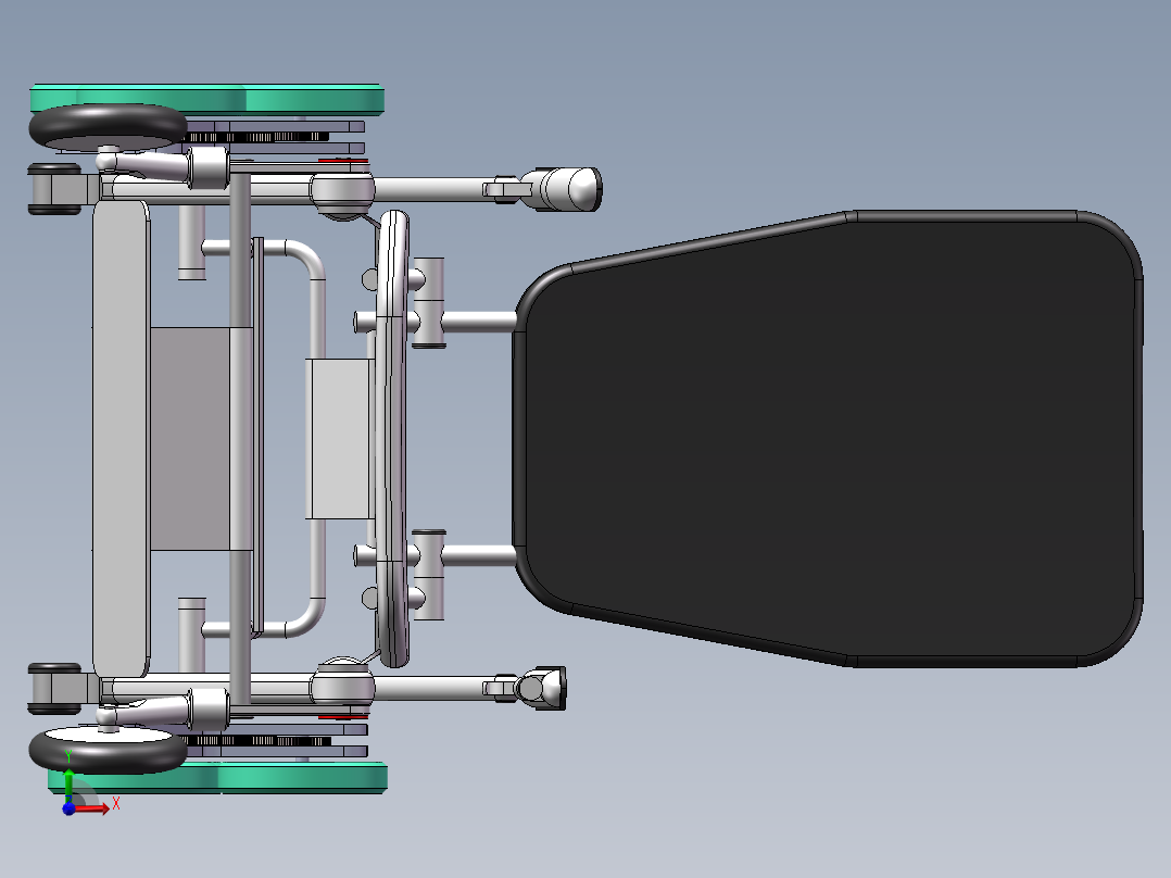 多场景折叠轮椅50前视图