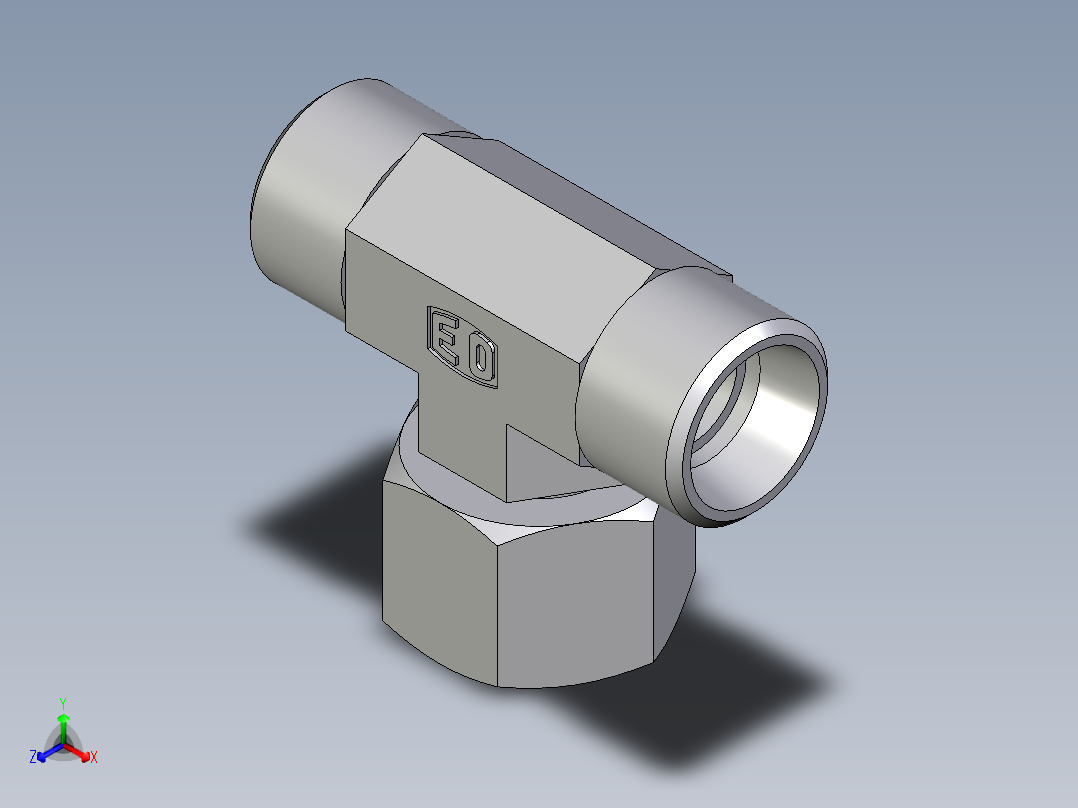 卡套式工业通用硬管接头EO_Swivel_nut_branch_tee_ET12LOMD71