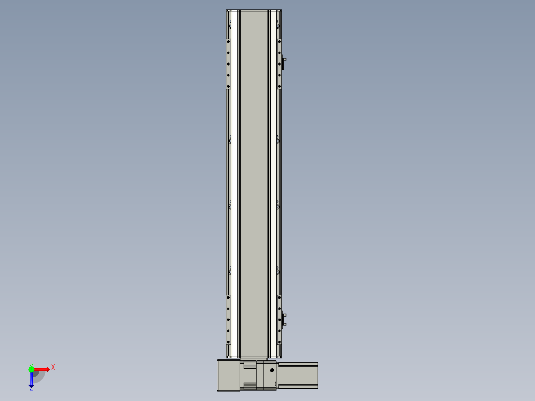直线模组LHB17-L40-S750-LU设计图纸俯视图