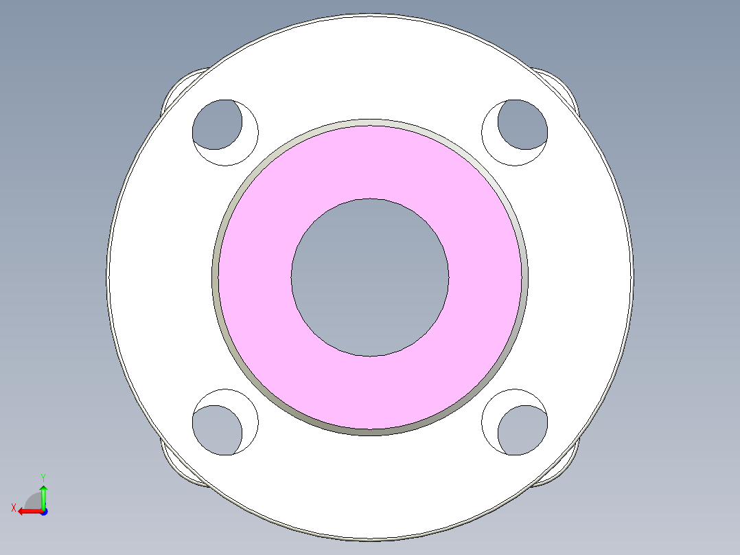 管道手动球阀-水管开关阀-手动阀门User Library-md52c150dn40_MD52C150DN40.FCP后视图