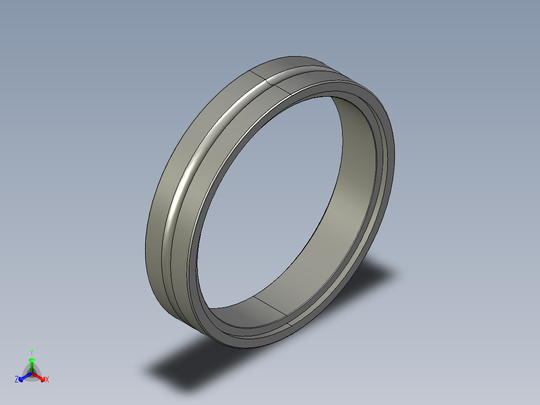 SKF无内圈法兰的单列式无针滚子轴承3D模型IGS格式正等轴测图