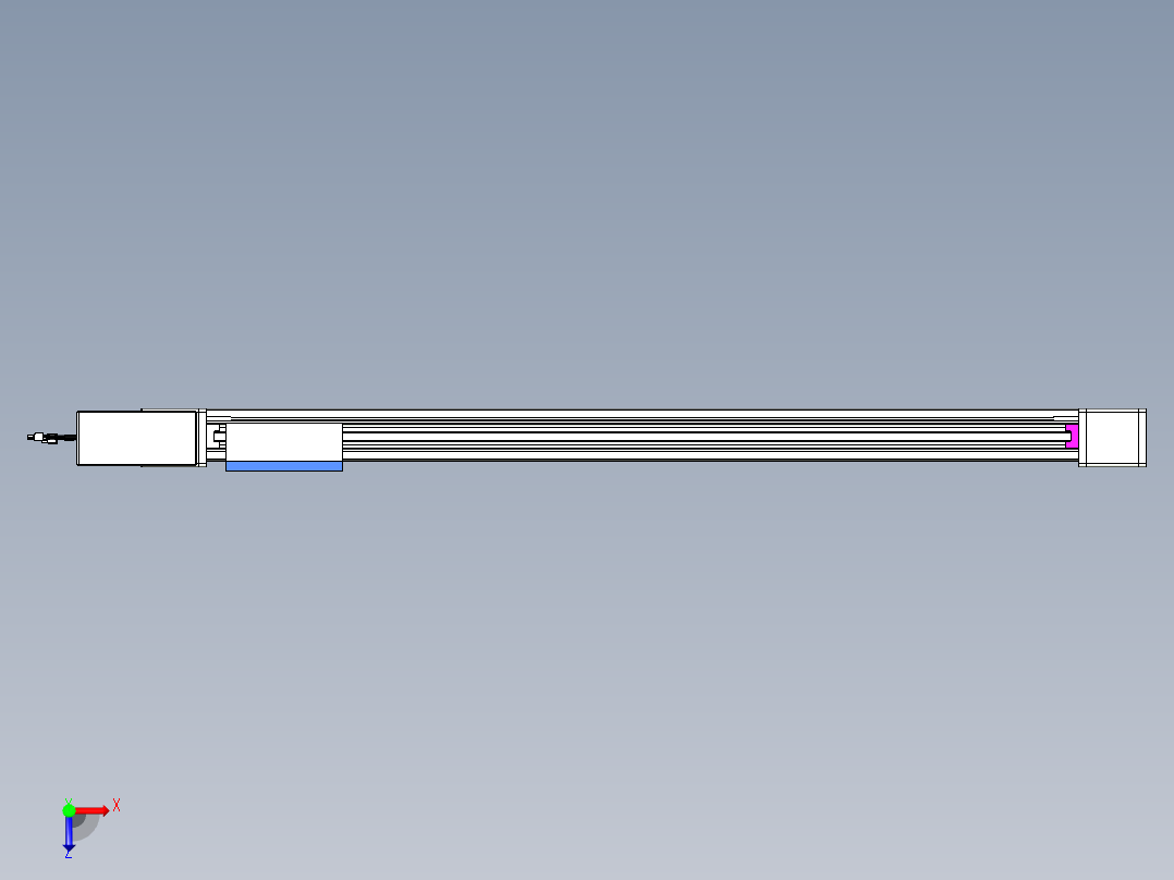 威洛博LB.GB同步带传动--欧规系列GB8-L96-S1100-BR-P40俯视图
