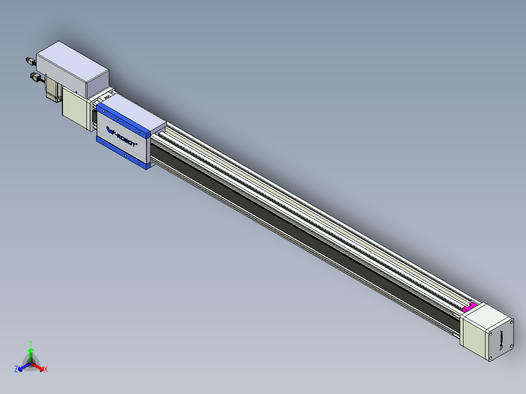 威洛博LB.GB同步带传动--欧规系列GB8-L96-S1100-BR-P40正等轴测图