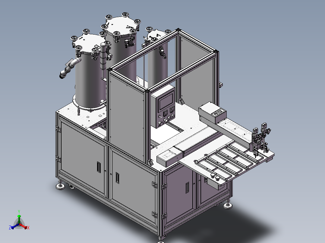 蓄电池封盖点胶机3D图纸 H188 非标自动化设备3D图纸3D模型