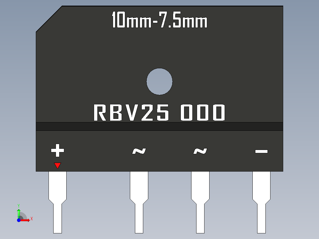 桥式整流器-RBV25.STEP前视图