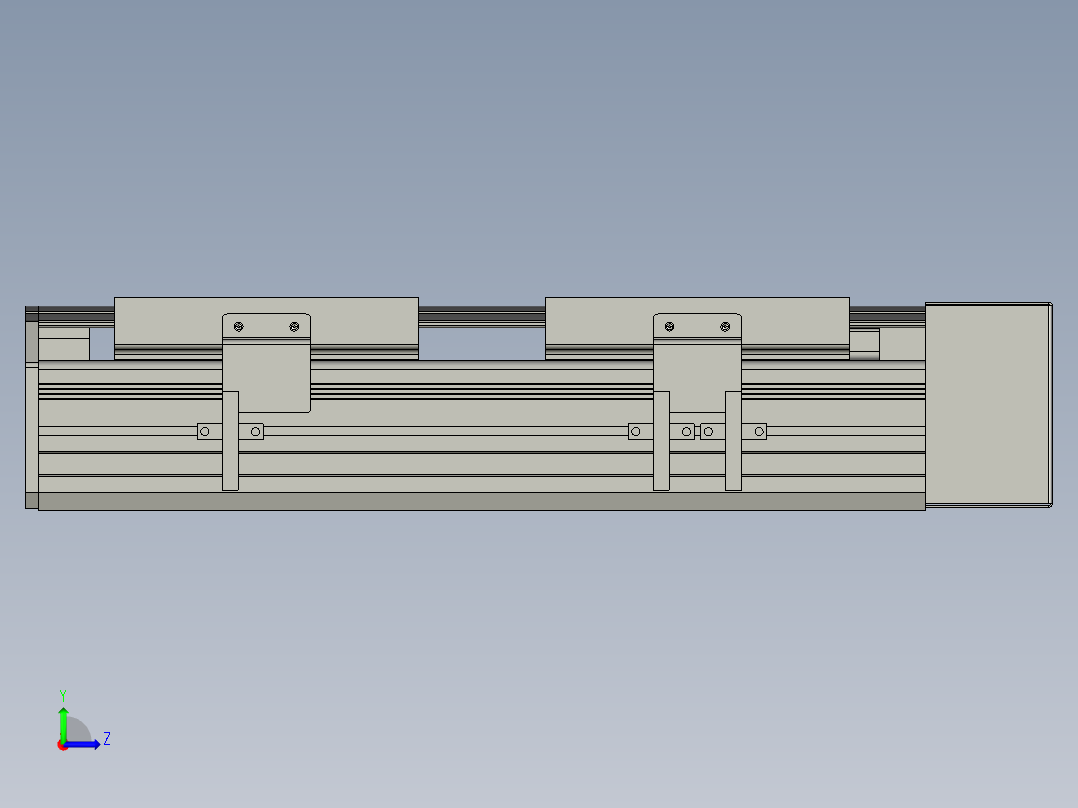 直线模组WG-LHA12-S150-L设计图纸左视图