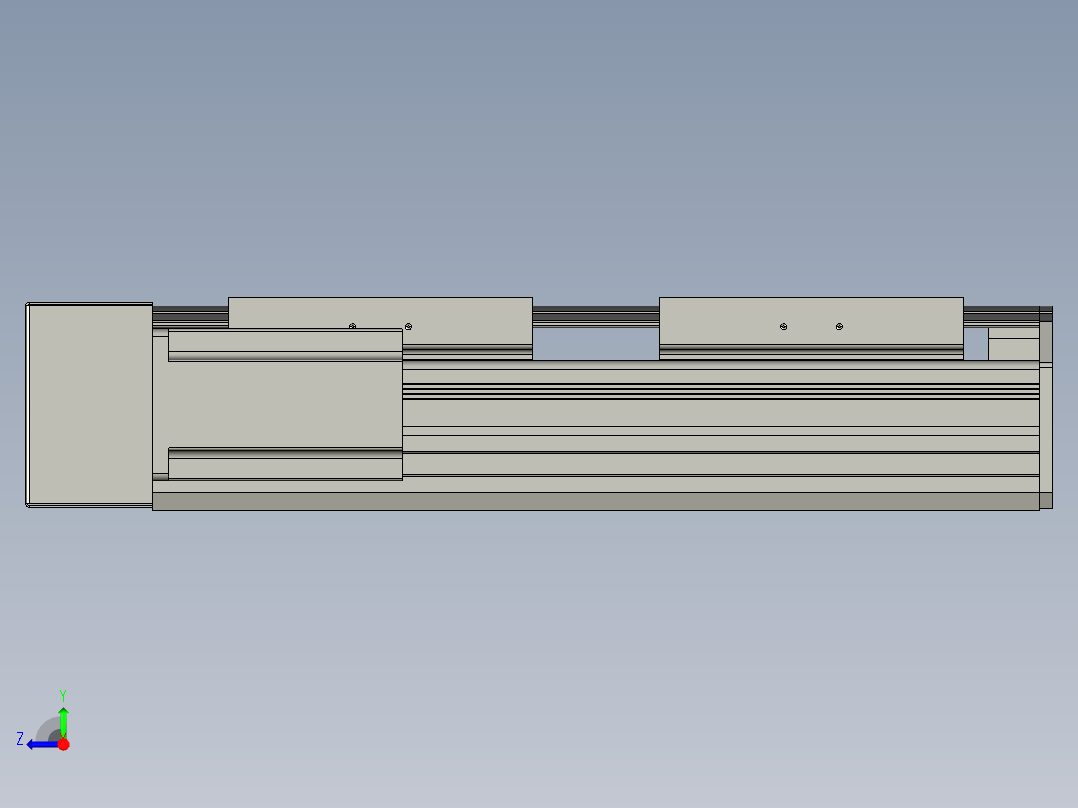 直线模组WG-LHA12-S150-L设计图纸右视图
