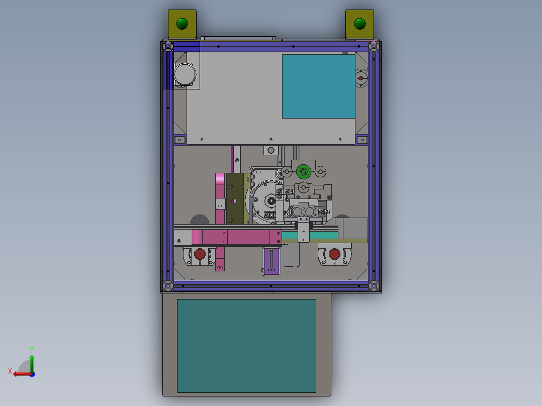 马达外壳锁螺丝机后视图