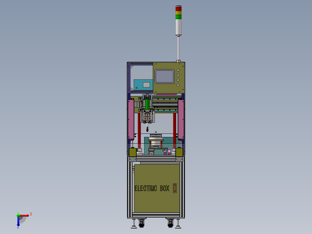 马达外壳锁螺丝机俯视图