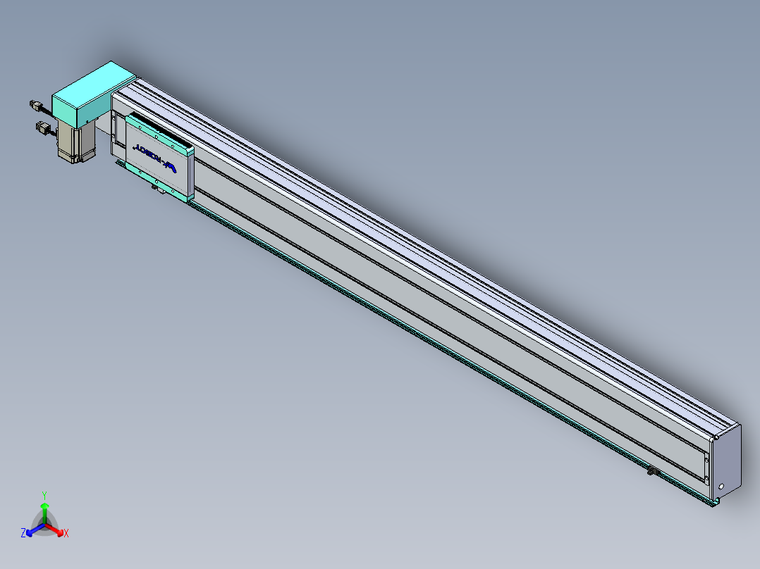 威洛博VBC同步带传动一无尘环境VBC14-L45-S1250-BRU-ZP40-C3正等轴测图