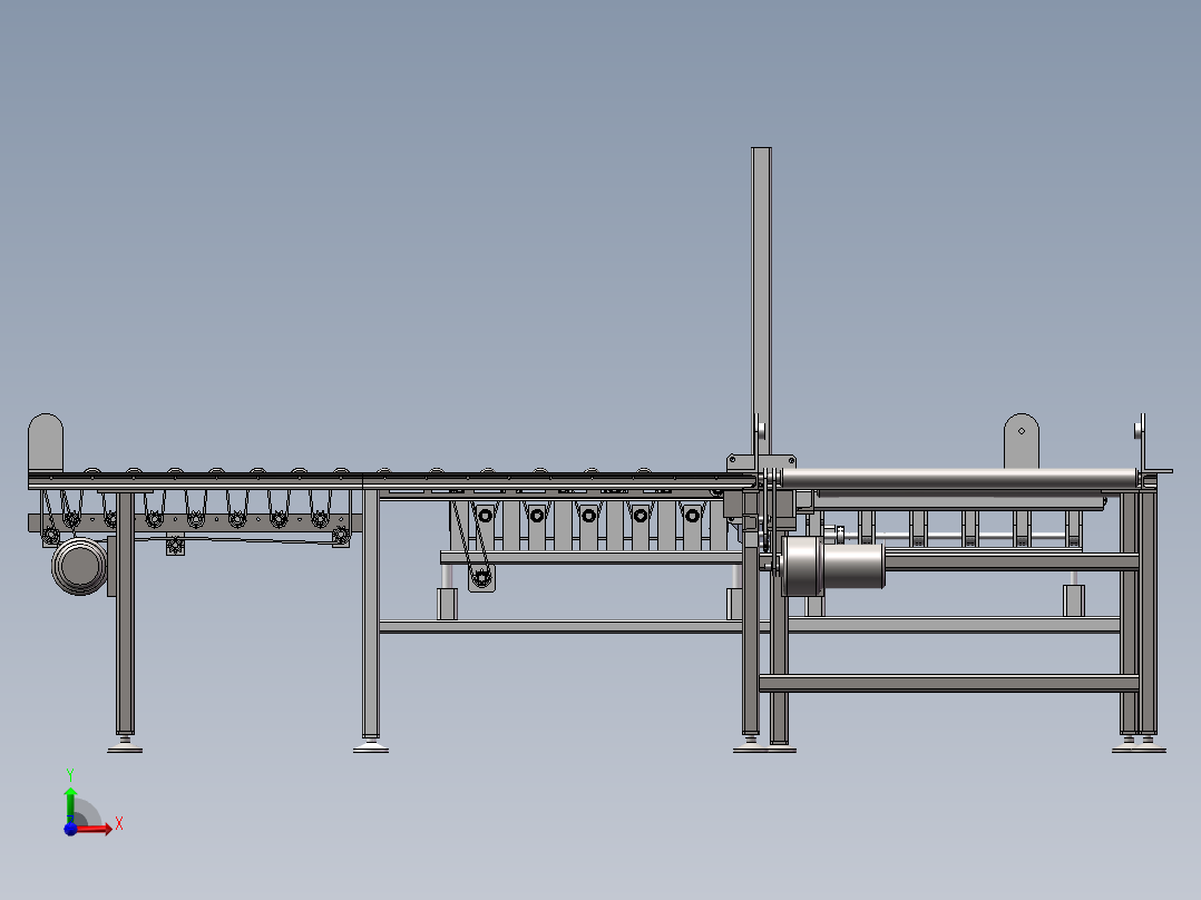 流水线九十度翻转机构设计前视图
