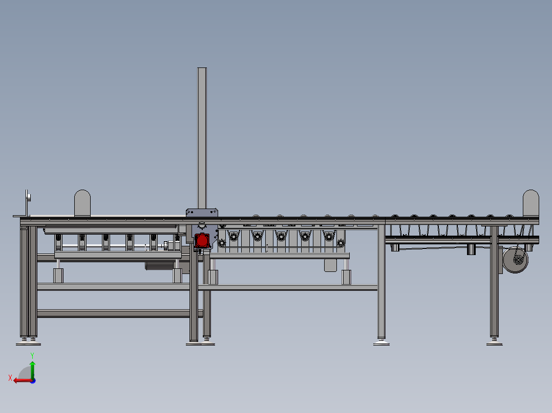 流水线九十度翻转机构设计后视图