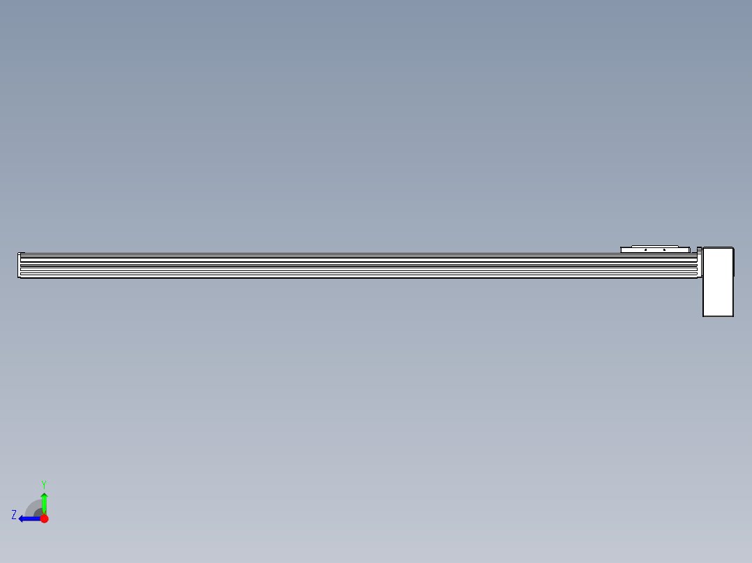 同步带全封闭直线模组TPA-HCB-110D-90-L1250-LP-Y-P40-N3右视图