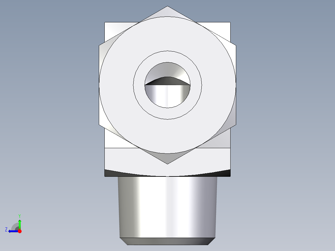 卡套式工业通用硬管接头EO_Male_stud_elbow_WE12SRCF右视图