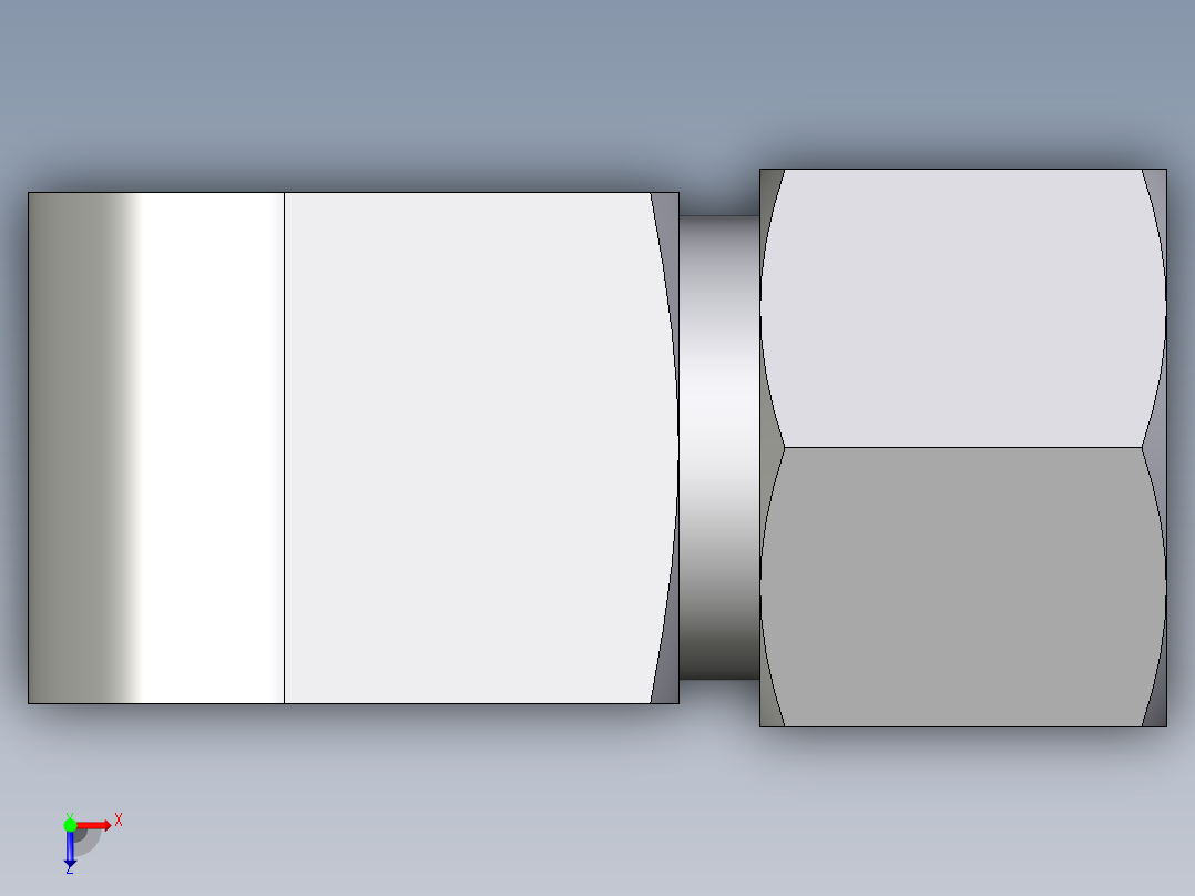 卡套式工业通用硬管接头EO_Male_stud_elbow_WE12SRCF俯视图