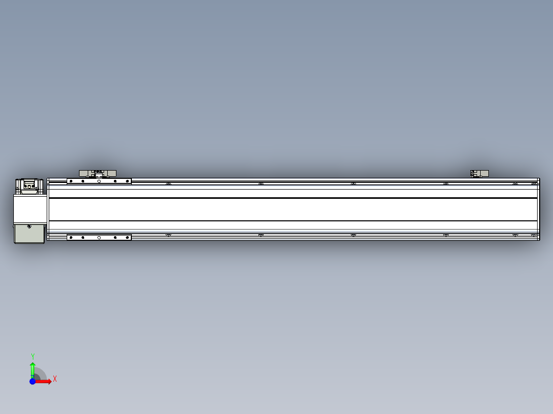 同步带滑台-半封闭B13H-L45-S800-LD-P40-D3前视图