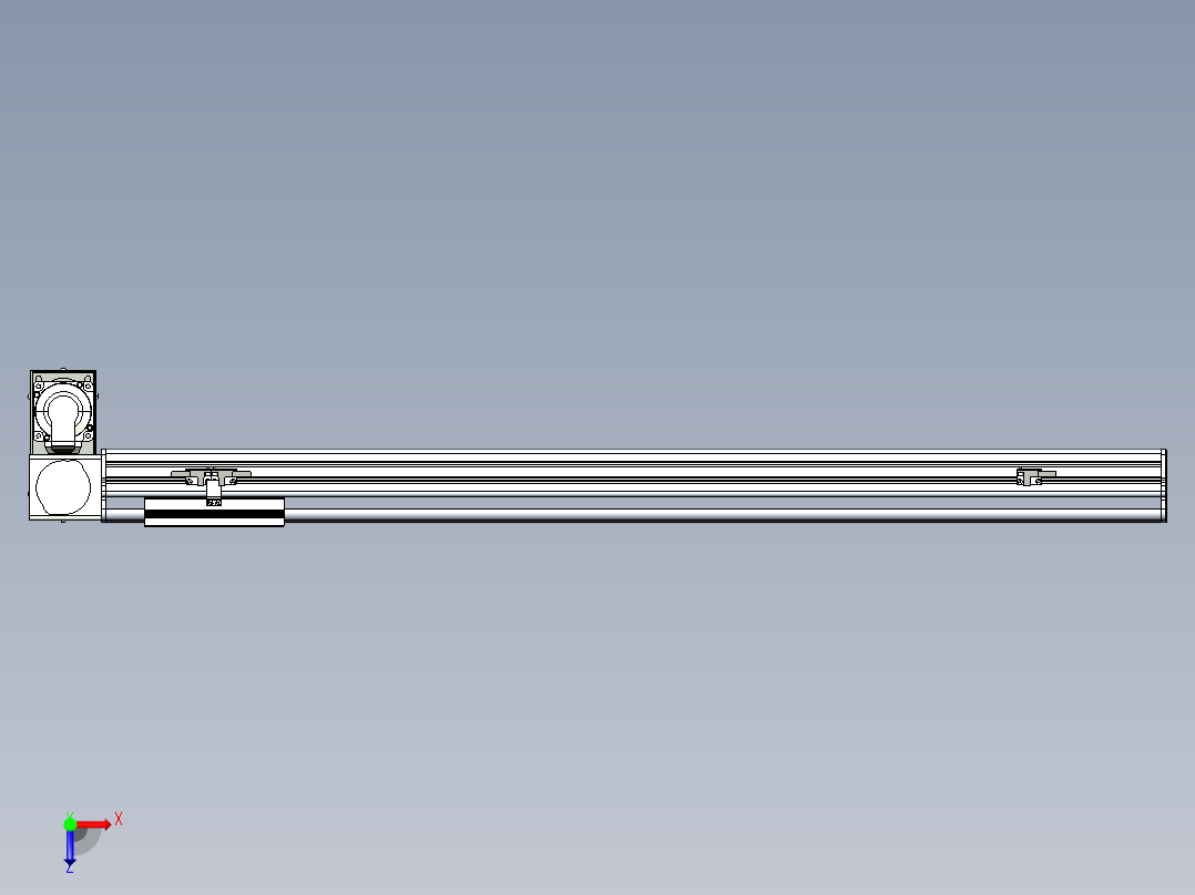 同步带滑台-半封闭B13H-L45-S800-LD-P40-D3俯视图