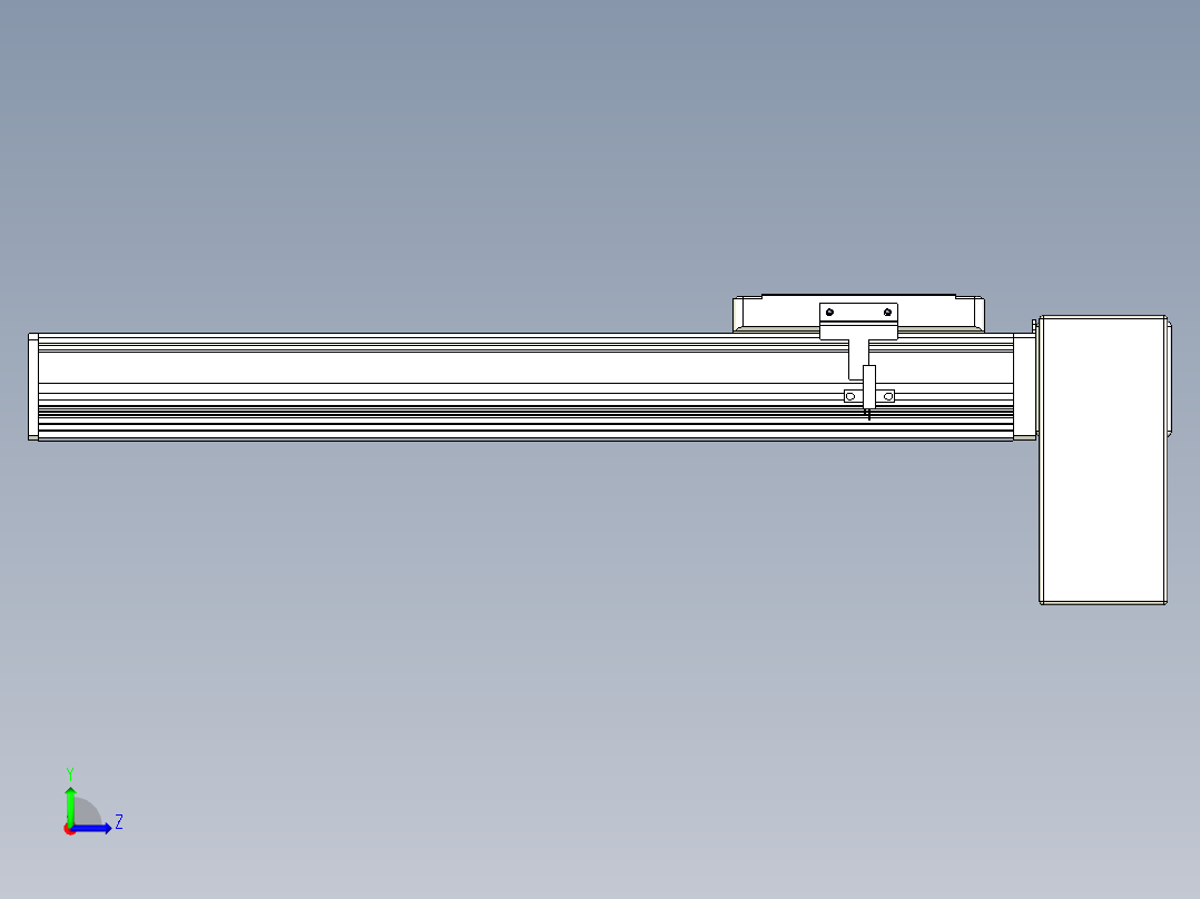 同步带全封闭直线模组TPA-HCB-105D-90-L300-LP-C-P20-N3左视图