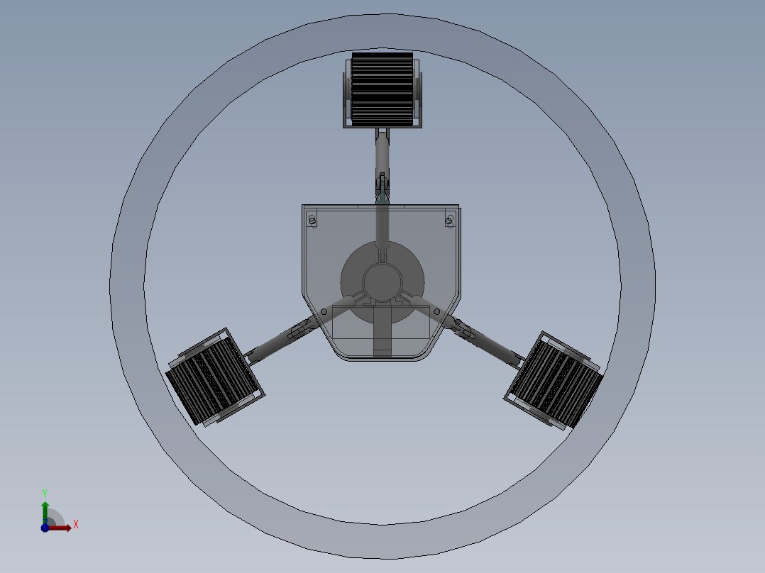 变径管道机器人设计资料SW+CAD+说明书前视图