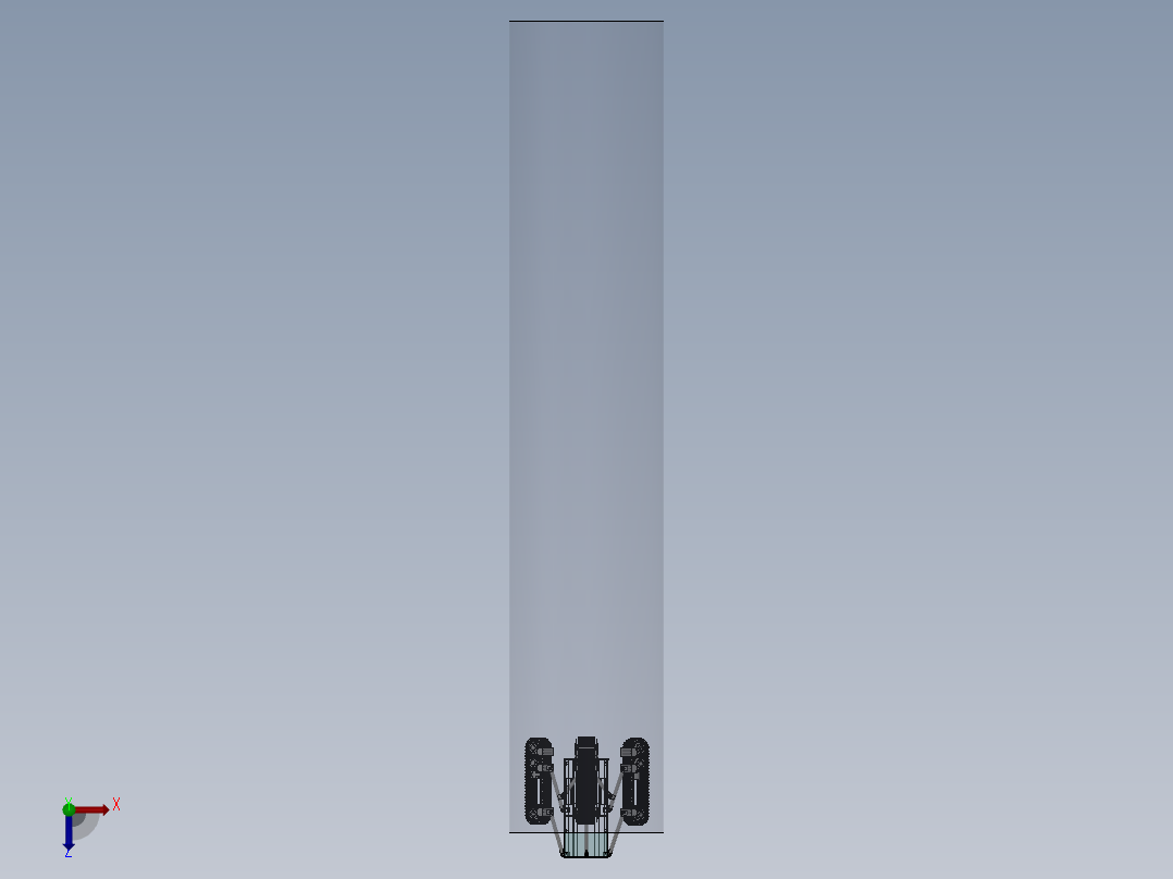 变径管道机器人设计资料SW+CAD+说明书俯视图