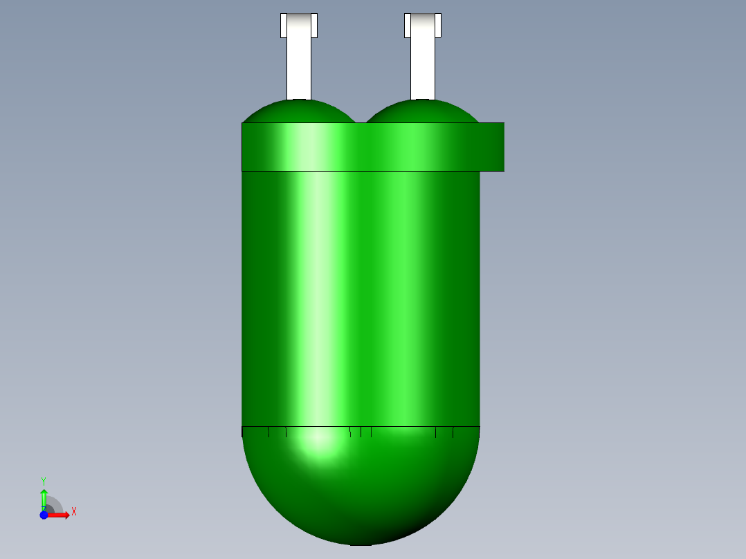 LED的5毫米通孔直角PCB。型号版本1和2的区别在于阳极和阴极的位置前视图