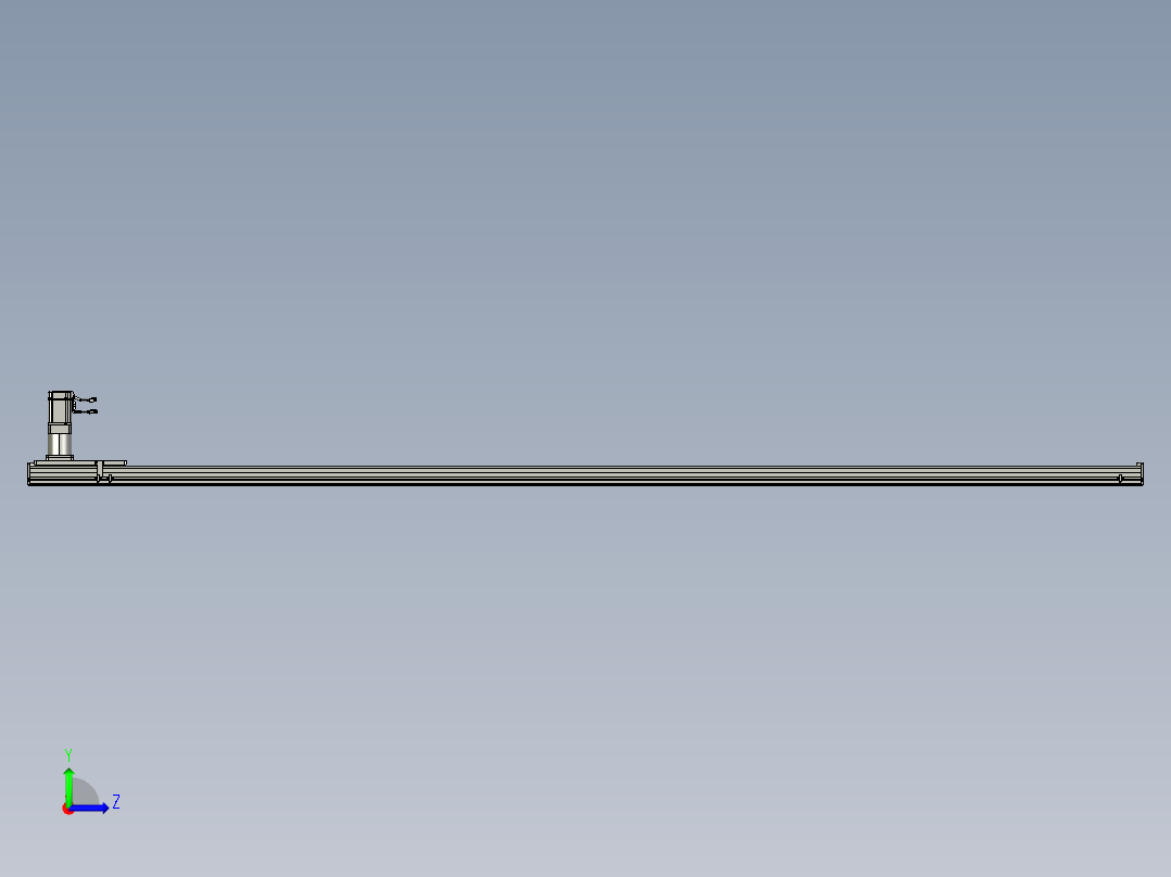 东锦齿条传动DH175G-L167-S3400-BU-减速机+750W左视图