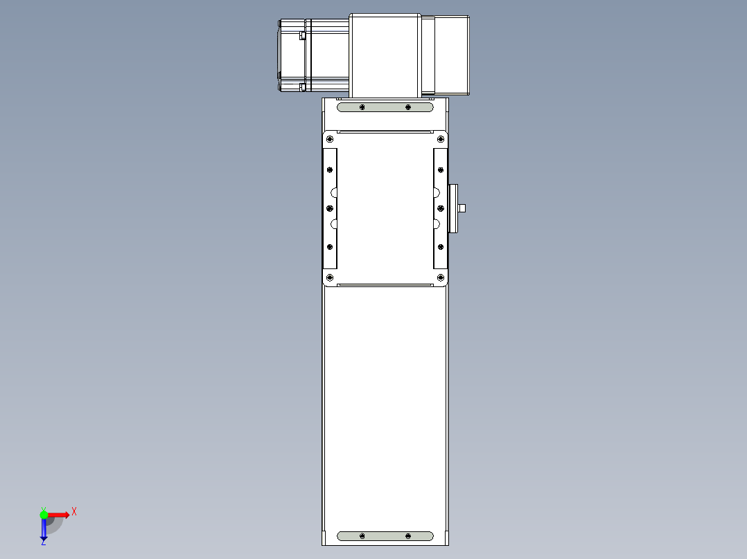 同步带全封闭直线模组TPA-HCB-105D-90-L150-LP-Y-P20-N3俯视图