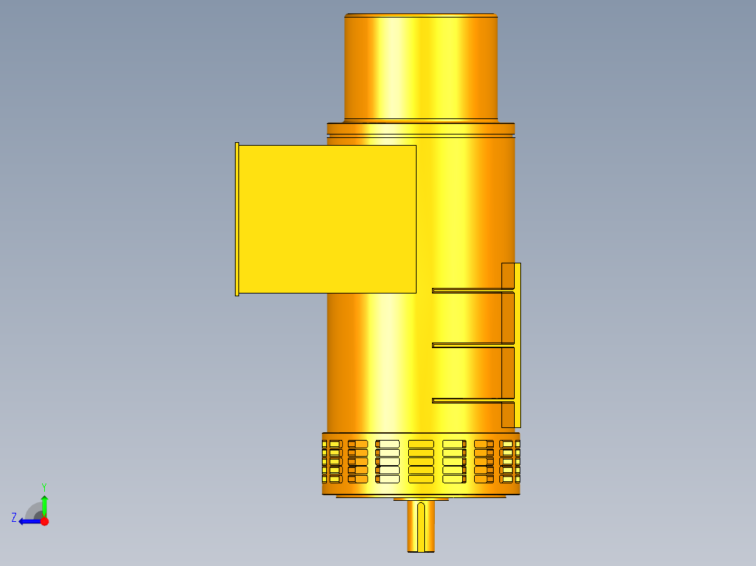 电动机外壳右视图