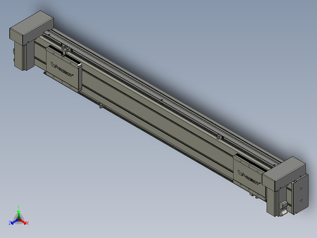 威洛博双电机滑台-VBC14S2-L50-S750-BU-P40-C6正等轴测图