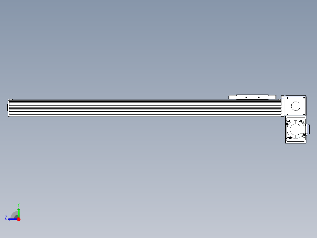 同步带全封闭直线模组TPA-HCB-110D-90-L650-RP-Y-P40-N3右视图