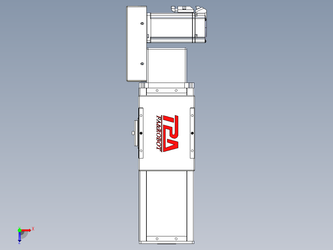 同步带全封闭直线模组TPA-HCB-110D-90-L100-MR-Y-P40-N3俯视图