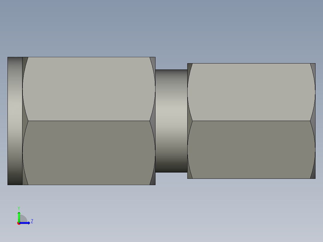 卡套式工业通用硬管接头5_gbu-s左视图