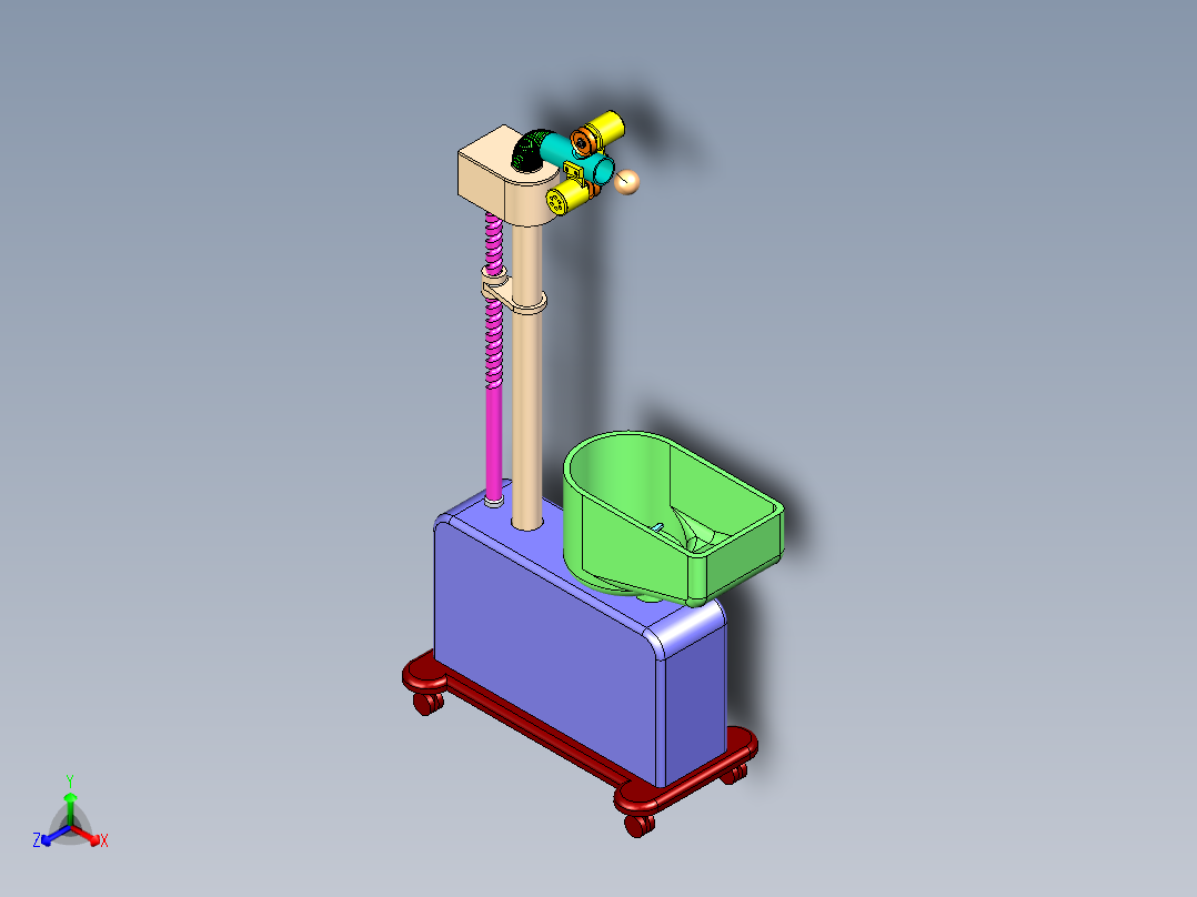 乒乓球发球器的结构设计发球机装置含CAD图纸+SW三维+说明+仿真设计资料