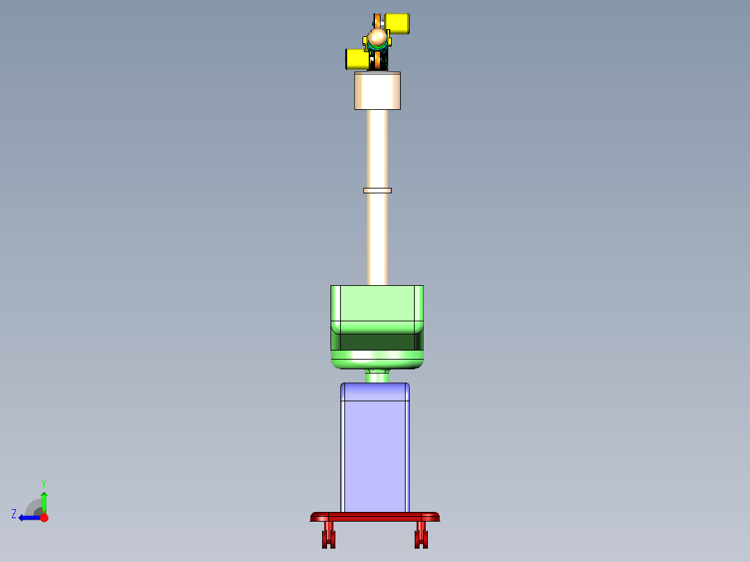 乒乓球发球器的结构设计发球机装置含CAD图纸+SW三维+说明+仿真设计资料右视图