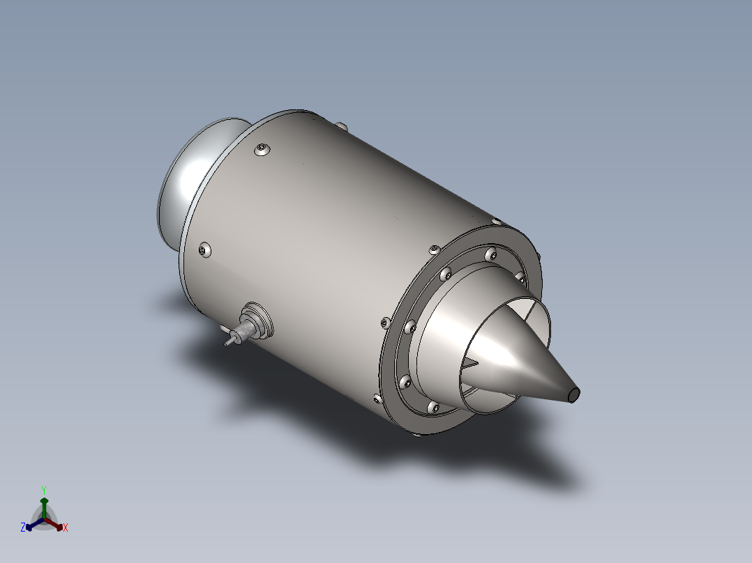 <span style='color: red'>飞机</span>涡轮发动机3D模型