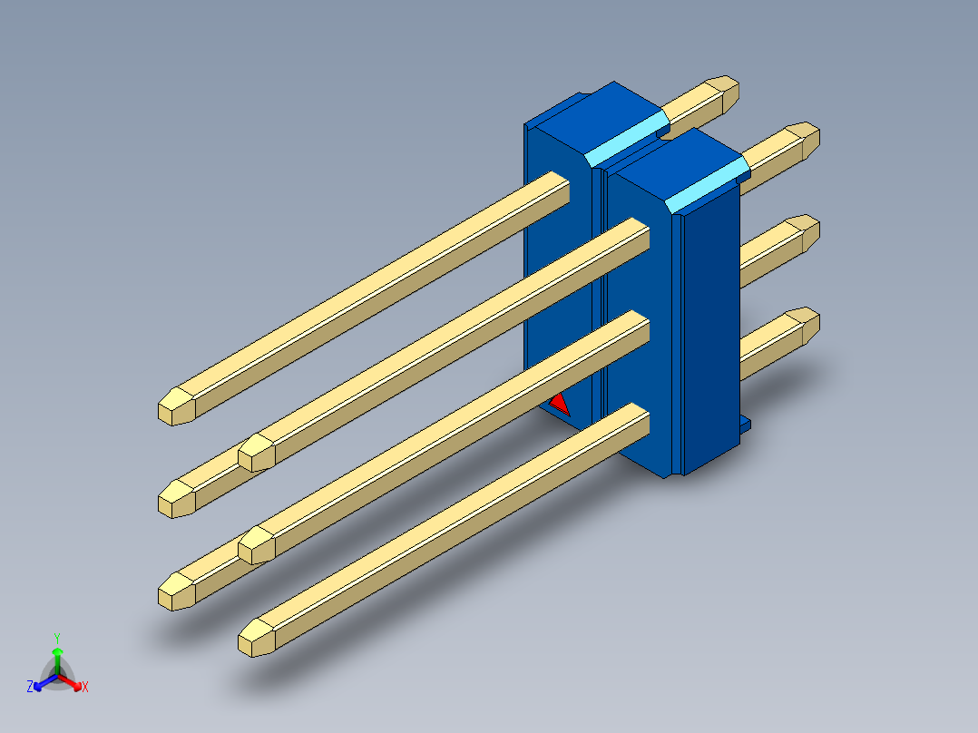 彩色公头100mil（2.54mm）系列-DS1021_blue_3x02p_100mil_Type5_rev1.0