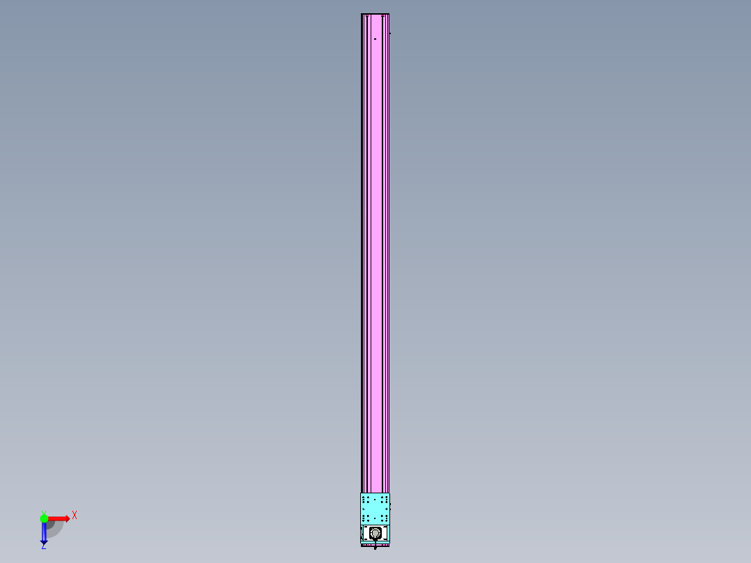 东锦齿条传动DH210G-L167-S3600-BU-减速机+P750W俯视图