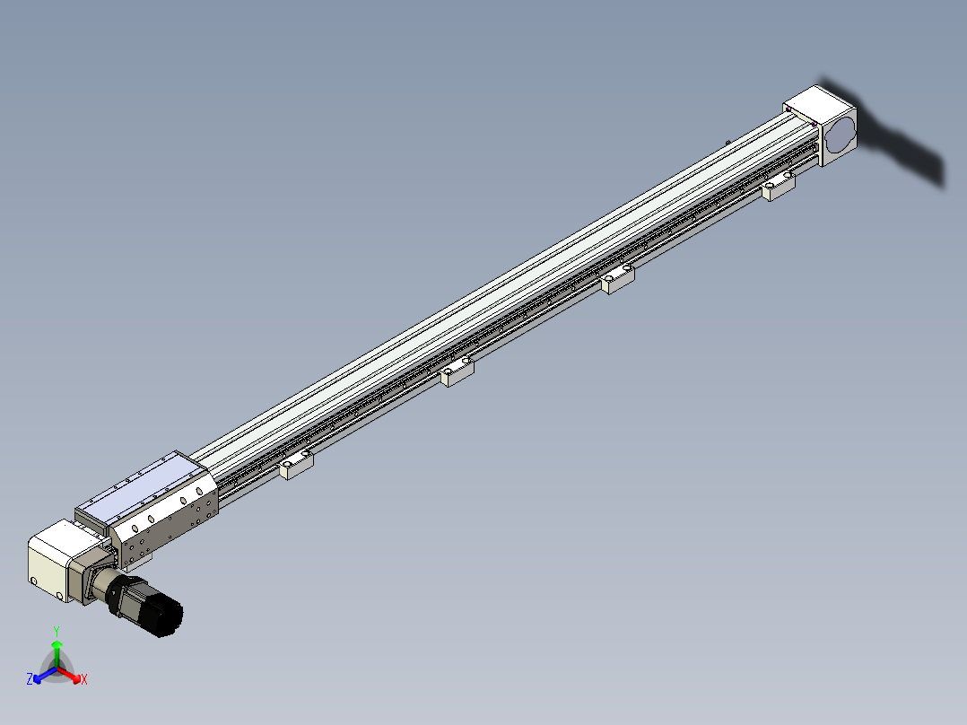 同步带滑台-欧规B8H-L176-S1500-L-ZP40-D3-N5正等轴测图
