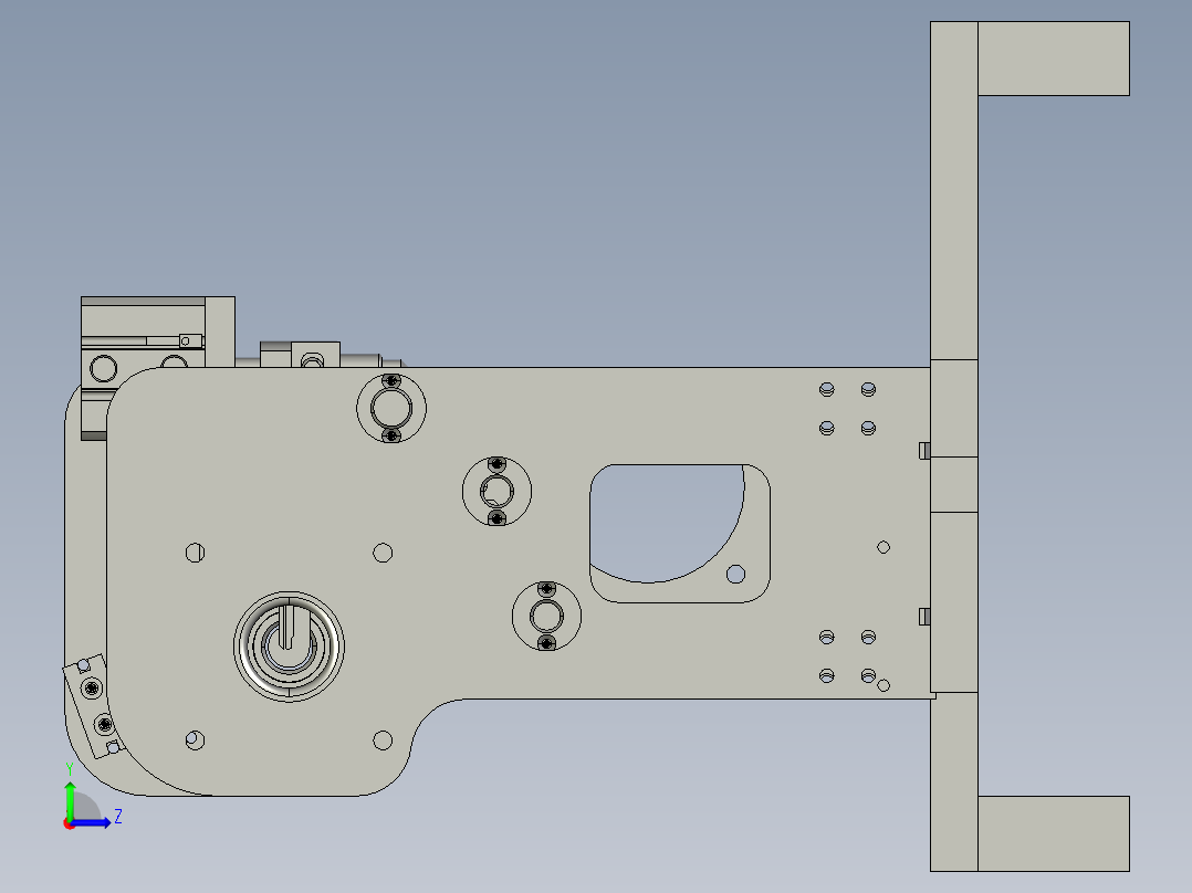 小型雕刻机左视图