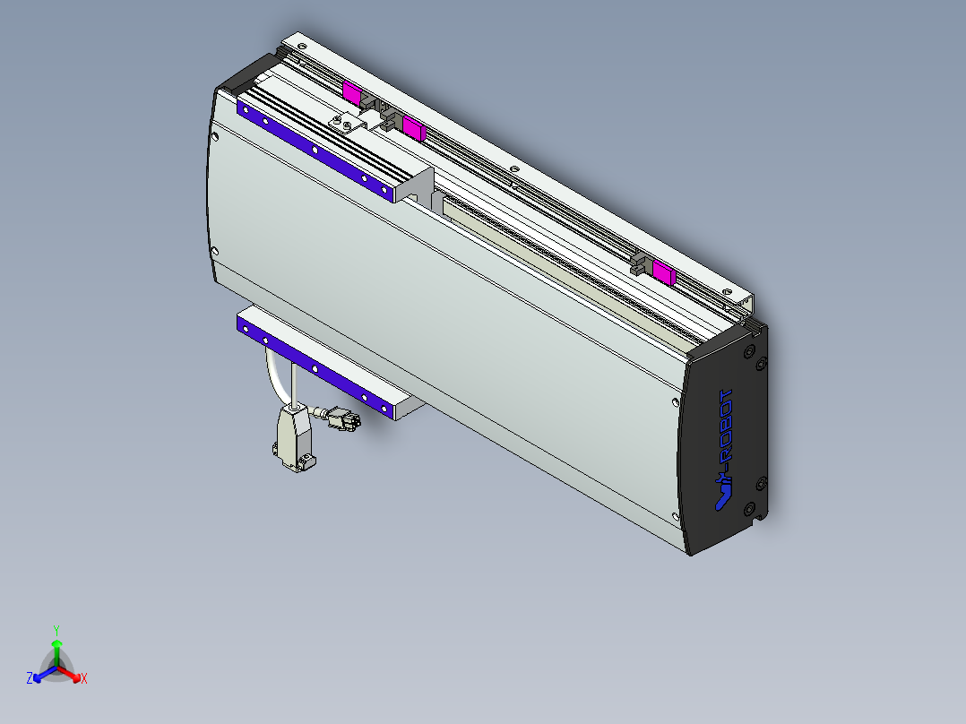 威洛博VL系列直线电机模组-VL17E2-S250正等轴测图