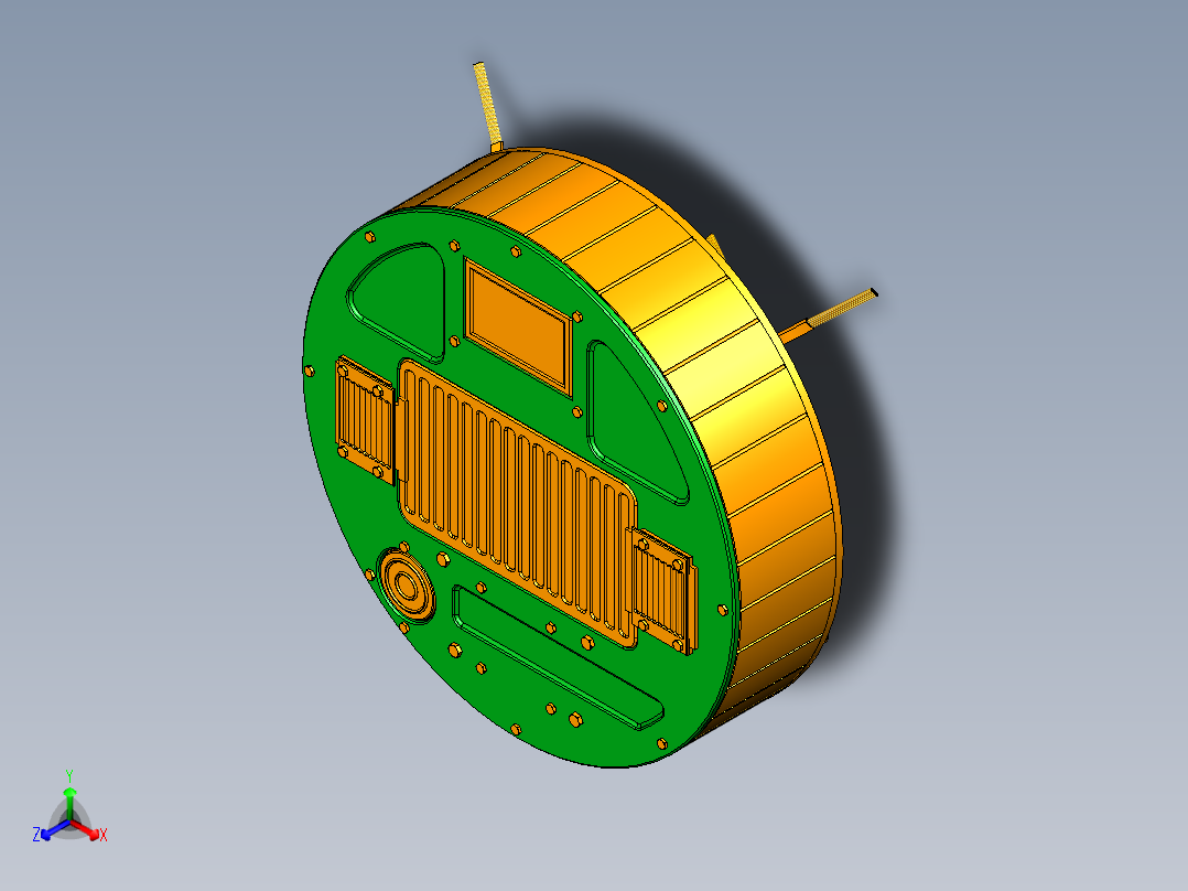 圆形扫地<span style='color: red'>机器人</span>三维UG模型