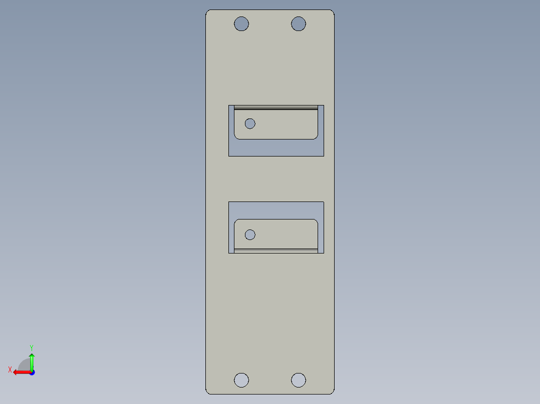 基恩士CA-DC100plate1_kc图纸模型后视图