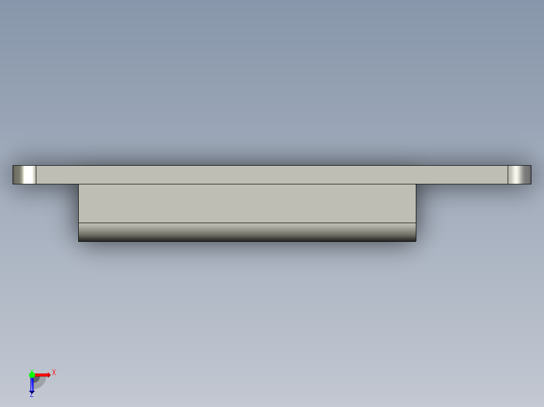 基恩士CA-DC100plate1_kc图纸模型俯视图
