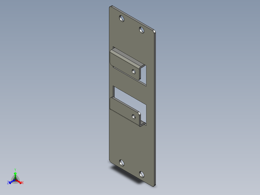 基恩士CA-DC100plate1_kc图纸模型正等轴测图