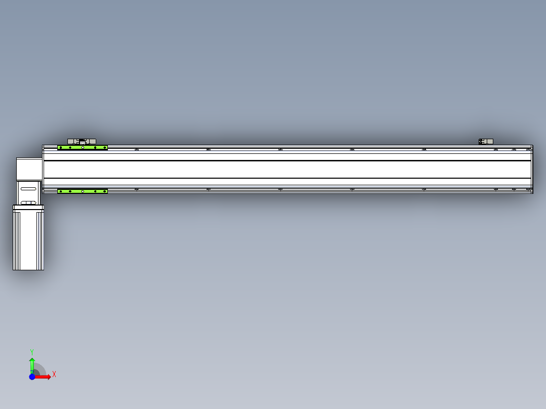 同步带滑台-半封闭B13-L90-S1100-L-Z86-D3前视图