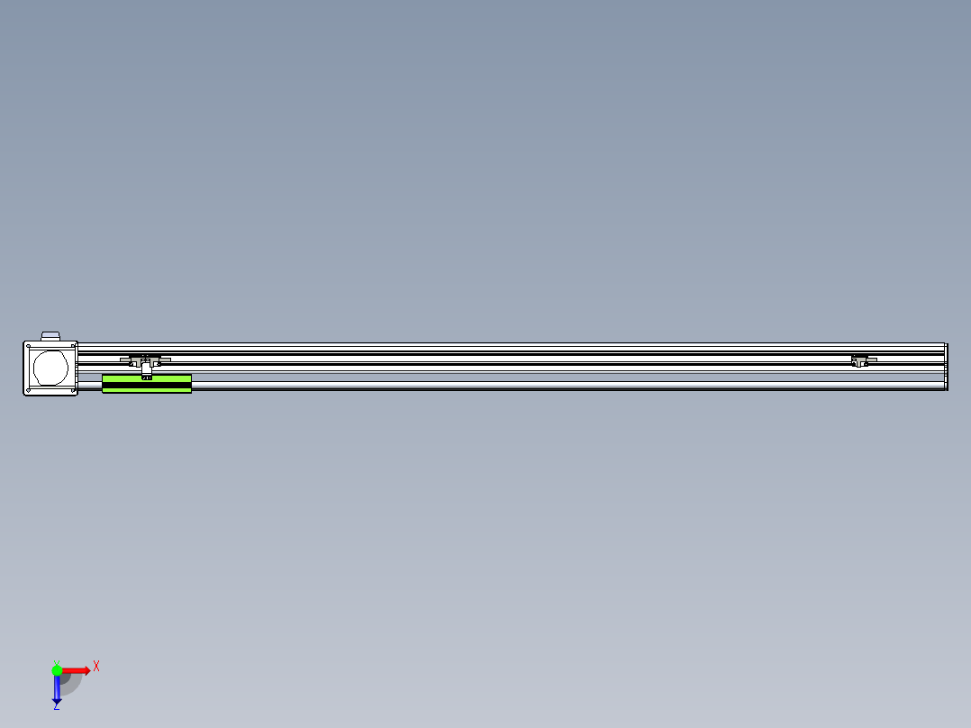 同步带滑台-半封闭B13-L90-S1100-L-Z86-D3俯视图