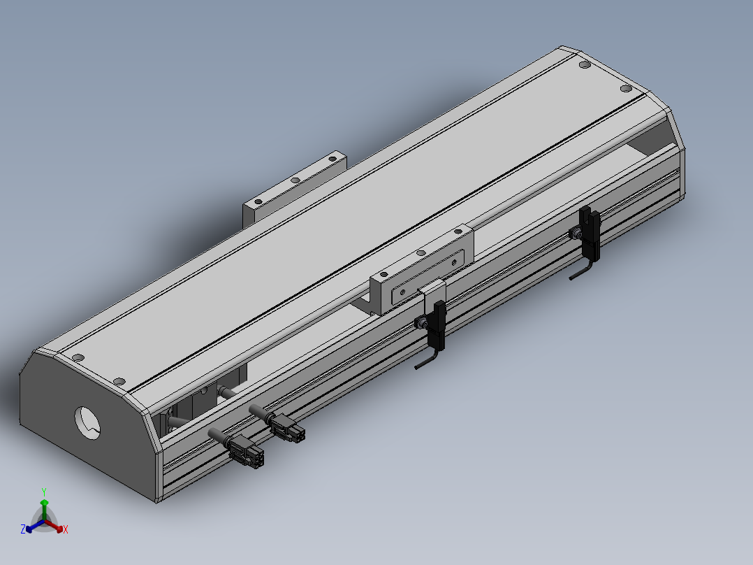 精密模组MY130-T10-150L-M-P20B-C4-C正等轴测图