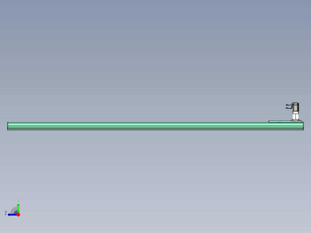 东锦齿条传动DH270G-L167-S3350-BU-减速机+750W右视图
